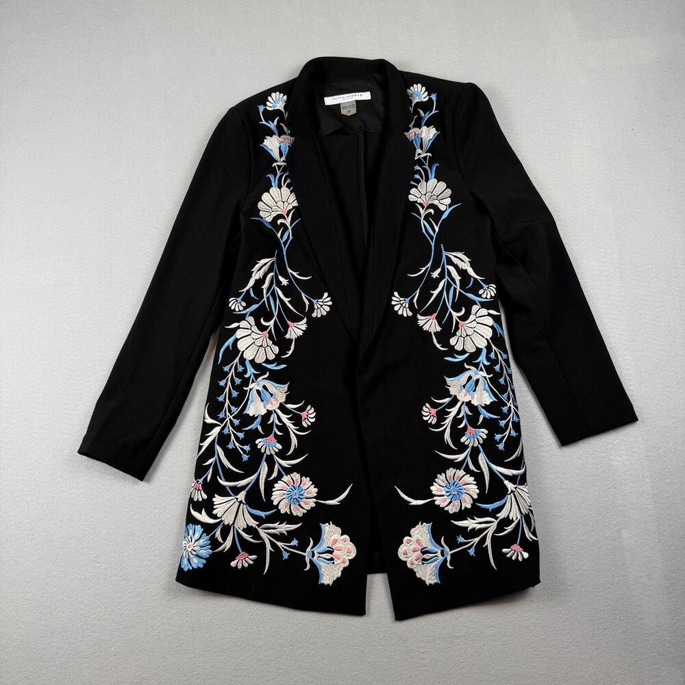 Peter Nygard Petite 6P Floral Embroidered Blazer 6P